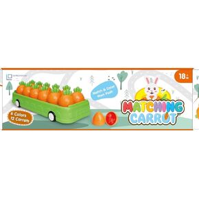 Matching Carrot, Toddler Montessori Matching Number Learning Toy, 6 Colors, 12 Carrots for Children 18 Months and Above. Hop into Easter Fun with Our Matching Carrot Toddler Toy!