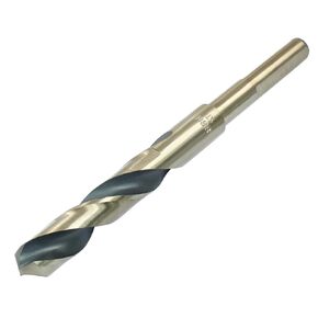 Bivethoi Reduced Shank Twist Drill Bits 17mm Black Nitride & Gold Titanium Coated High Speed Steel 4341 with 10mm Shank for Drilling Steel Plate