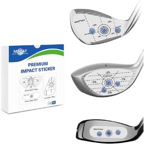 MSOAT Golf Impact Tape Labels, Self-Teaching Sweet Spot and Consistency Analysis, Improve Golf Swing Accuracy and Distance, Golf Club Impact Stickers 3-in-1 Set