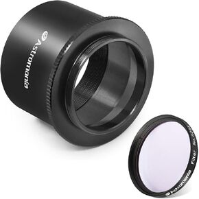 Astromania 2" Color/Planetary Moon Filter #AC54 - Bundle with - 2" T-2 Focal Camera Adapter Ⅱ