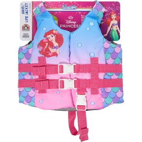 SwimWays Disney Princess Swim Trainer Life Jacket, US Coast Guard Approved Life Vest Kids Swim Vest, Pool Floats & Life Jackets for Kids 33-55 lbs, Ariel