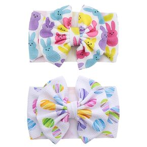 Baby Girl Easter Headband, Easter Hair Bow Headbands for Toddler Kids Rabbit Headband Infant Bunny Bowknot Headwrap Turban Hair Accessories ZHB40 (Set A, One Size)