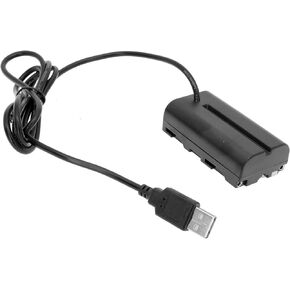 USB to Battery Adapter Replacement for Sony NP-F550, NP-F570, NP-F530, NP-F970, NP-F960, NP-F770, NP-F750, NP-F330