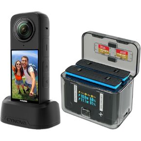 CYNOVA insta360 X4 Battery Charger Hub + Stand