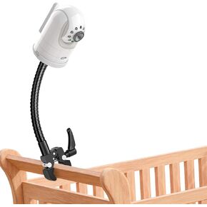 Baby Monitor Mount, Universal Baby Monitor Stand Flexible Gooseneck Arm Super Crab Clamp, Baby Monitor Crib Mount for Infant Optics DXR 8 DXR-8 Pro, Nanit Pro Smart Flex Stand and Most Baby Monitors
