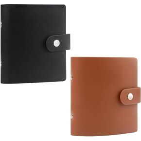 2Packs 52 Pockets Mini Photo Album for Fujifilm Instax Mini Instant Film(Black+Brown)