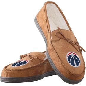 FOCO Men's NBA Team Logo Moccasin Slippers