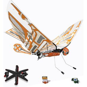 X-Fly Combo - Bionic Bird | Sensor-assisted ornithopter drone with accessories | RC & controlled bird via iOS & Android smartphone app | Autopilot & 6-axis gyro stabilizer