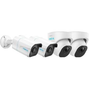 REOLINK 4K Outdoor Security Cameras RLC-810A(Pack of 2) Bundle with RLC-820A(Pack of 2), Smart Human/Vehicle Detection, Work with Smart Home, Timelapse, 256GB Micro SD Card (not Included) Storage