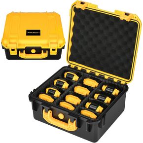 Storage Case for Dewalt Battery & Charger - Waterproof Power Tool Box Storage Bag with Customizable Fit Foam for Milwaukee/Makita/Ryobi Battery & Charger (Only Case) in Kuwait