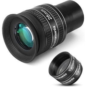 Astromania 1.25" Variable Grey Polarizing Filter - Bundle with - 1.25" 25mm 58-Degree Planetary Eyepiece