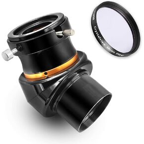 Astromania 2" Crystalview Moon Filter - Bundle with - 2" 45-Degree Erecting Prism Diagonal