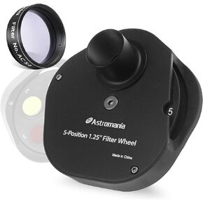 Astromania 1.25" Color/Planetary Moon Filter #AC54 - Bundle with - 1.25" Multiple 5-Position Filter Wheel