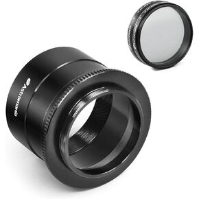 Astromania 2" Variable Grey Polarizing Filter - Bundle with - 2" T-2 Focal Camera Adapter Ⅱ