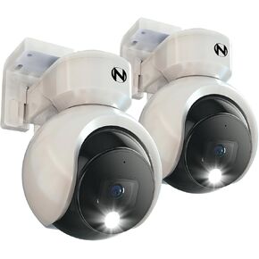 Night Owl® Add On Wired 4K Deterrence Cameras with 2-Way Audio - 2 Pack - White