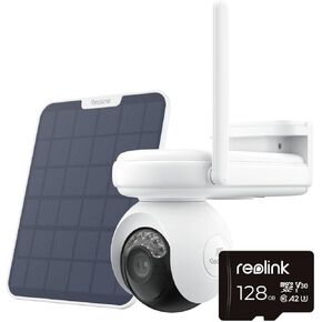 REOLINK Altas PT Ultra + 6W Solar Panel & SD Card (128GB) - 4K Solar Security Cameras Wireless Outdoor, 10s Pre-Record, 500 Days Battery Life, ColorX Night Vision, Home Hub Compatible
