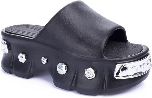 Women Platform Sandals Open Toe Chunky Flatform Slides Sandals Fashion Slip on Summer Beach Sandals Casual Dressy Female Platform Slides for Vacation Comfort Wedges Slide in Saudi Arabia
