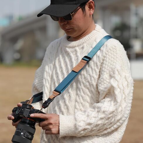 Quick Release Camera Strap - Compatible for Peak Design Buckle 1.73 inch Wide Adjustable Length 198 lbs Load Capacity for DSLR Mirrorless Cameras Outdoor & Professional Photography（Blue） in Kuwait