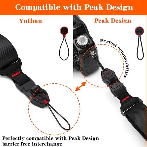 Quick Release Camera Strap - Compatible for Peak Design Buckle 1.73 inch Wide Adjustable Length 198 lbs Load Capacity for DSLR Mirrorless Cameras Outdoor & Professional Photography（Blue） in Kuwait