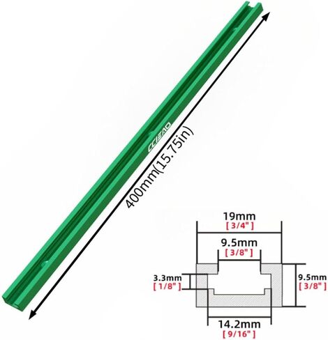 4 Pcs T Tracks Woodworking with Predrilled Mounting Holes 3/4x3/8Inch T-Slot Miter Track Jig for T Screw Fixture Slot, Table Saw Router Table DIY Tools (400mm(15.75 inch)) in Kuwait