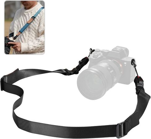Quick Release Camera Strap - Compatible for Peak Design Buckle 1.73 inch Wide Adjustable Length 198 lbs Load Capacity for DSLR Mirrorless Cameras Outdoor & Professional Photography（Blue） in Kuwait