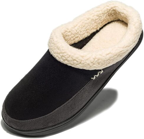 NewDenBer Women's Cozy Memory Foam Slippers Suede Fuzzy Plush Fleece Lined Slip On Indoor Outdoor House Shoes in Saudi Arabia