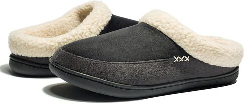 NewDenBer Women's Cozy Memory Foam Slippers Suede Fuzzy Plush Fleece Lined Slip On Indoor Outdoor House Shoes in Saudi Arabia