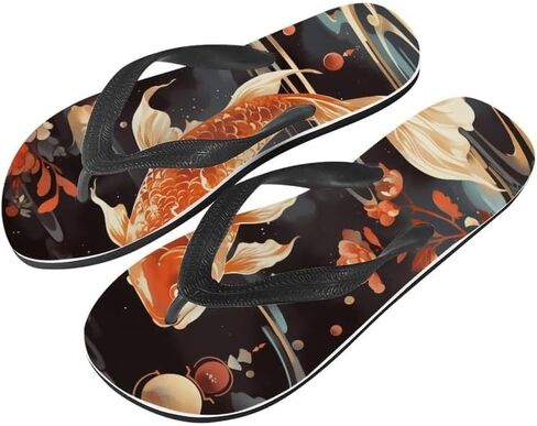 Women Retro Flip Flop Sandal Ginkgo Leaves Casual Thong Sandals Rose Feather Couple Beach Sandals Indoor or Outdoor in Saudi Arabia