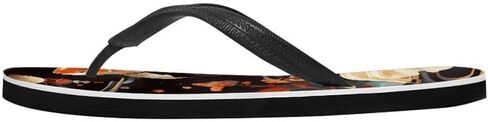 Women Retro Flip Flop Sandal Ginkgo Leaves Casual Thong Sandals Rose Feather Couple Beach Sandals Indoor or Outdoor in Saudi Arabia