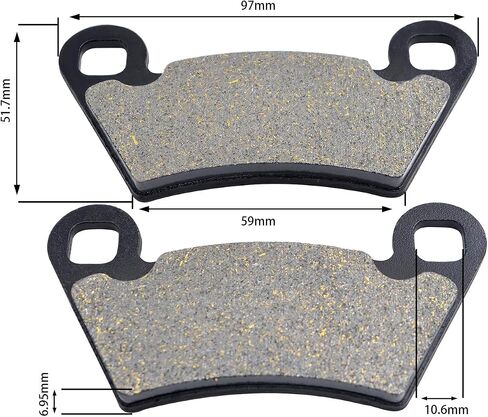 Front & Rear Brake pads replacement for Polaris RZR XP 1000 EPS 2014 2015 2016 2017 2018 2019 2020 2022 2021 2022 (2 sets front and rear brake pads) in Saudi Arabia