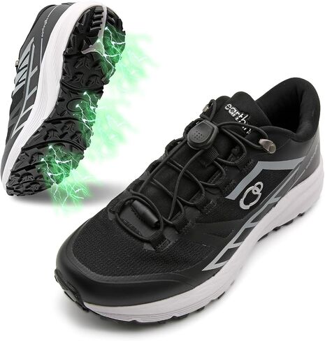 grounding Trail Running Shoe for Men Connect to Earth for natual Healing, Waterproof Hiking Shoes Anti-Slip Rubber Outsole for Walking in Saudi Arabia