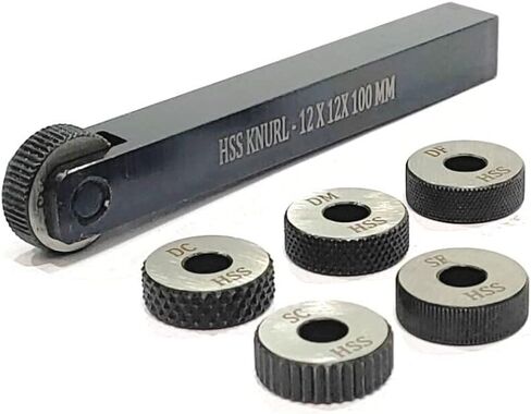 Buyohlic Single wheel knurling tool holder with 5 spare HSS knurls (12 x 12 x 100 mm) in Saudi Arabia