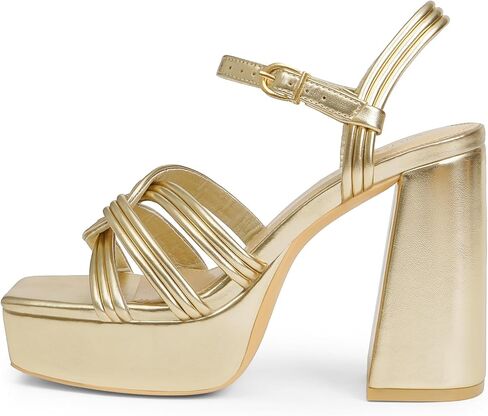 Women‘s Platform Chunky High Heels Square Open Toe Sandals with Ankle Strap y2k Shoes for Party, Prom in Saudi Arabia