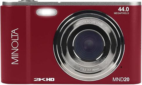 Minolta MND20 44MP / 2.7K Quad HD Digital Camera (Magenta) + Accessories in Kuwait