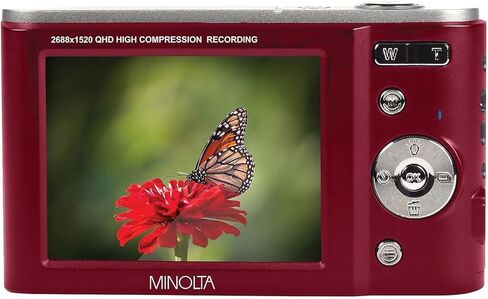 Minolta MND20 44MP / 2.7K Quad HD Digital Camera (Magenta) + Accessories in Kuwait