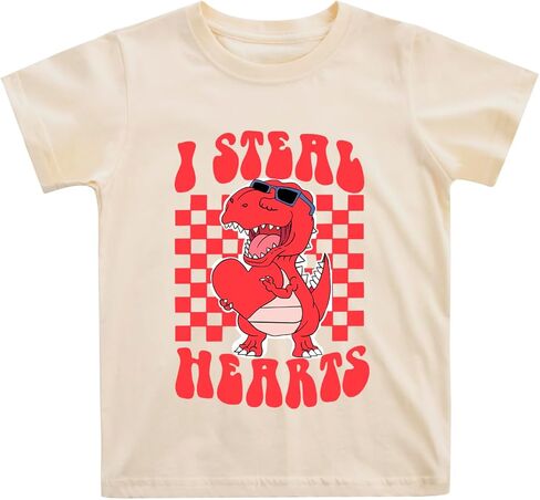 Boys Girls Valentines Day Love Heart Shirts Toddler Valentines Casual Funny T-Shirt Outfit 1-7 Years in Kuwait