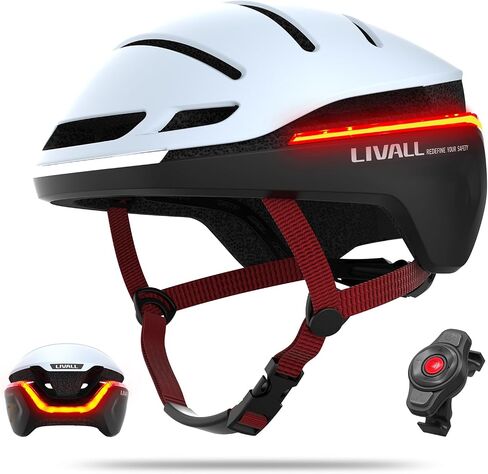 LIVALL EVO21 Smart Bike Helmet with Light, Smart Helmet with Wide-Angle Light | Turn Signals | Brake Warning Light | Fall Detection, Bike Helmets for Men Women, Bicycle Helmet for Urban Commuter in Saudi Arabia