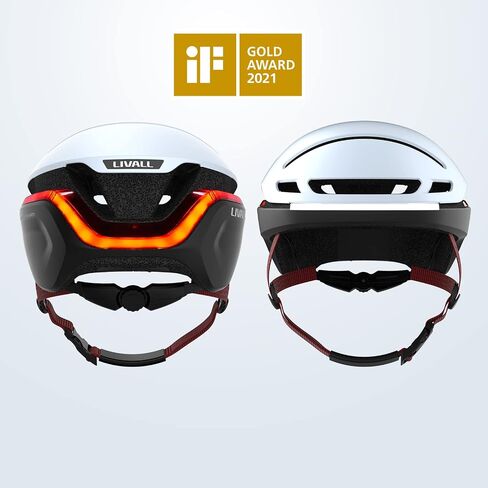 LIVALL EVO21 Smart Bike Helmet with Light, Smart Helmet with Wide-Angle Light | Turn Signals | Brake Warning Light | Fall Detection, Bike Helmets for Men Women, Bicycle Helmet for Urban Commuter in Saudi Arabia