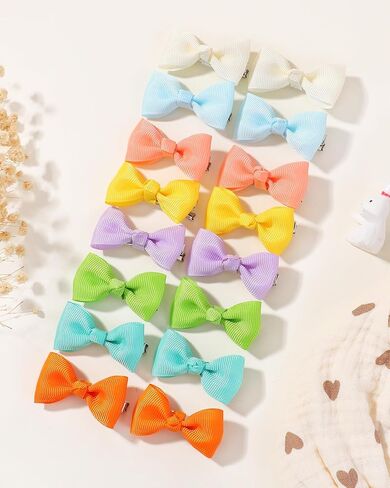 Jollybows Baby Bows Clips 2" Small Toddler Hair Bows 60pcs Mini Infant Barrettes for Babies Fine Hair Alligator Hair Clips in Gift in Saudi Arabia
