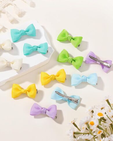 Jollybows Baby Bows Clips 2" Small Toddler Hair Bows 60pcs Mini Infant Barrettes for Babies Fine Hair Alligator Hair Clips in Gift in Saudi Arabia