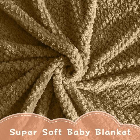 بطانية صغيرة فائقة الصوف المريحة للبنين فتيات الفتيات رقيقات تتلقى بطانية مستقبلة للحديدين الجدد ، مثالية للحضانة ، المتجول ، أمن التقويم والأطفال الصغار (كريم ، 30 "× 40") in Kuwait