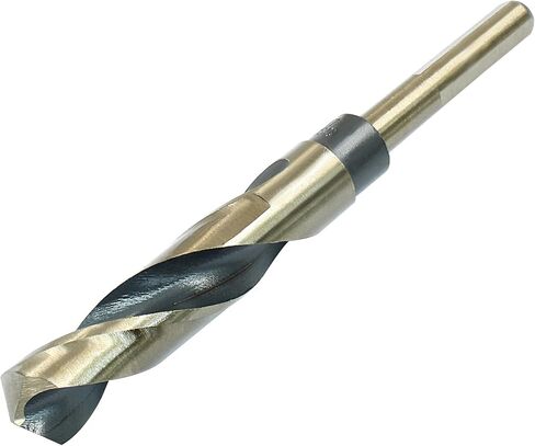 Bivethoi Reduced Shank Twist Drill Bits 17mm Black Nitride & Gold Titanium Coated High Speed Steel 4341 with 10mm Shank for Drilling Steel Plate in Saudi Arabia