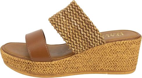ITALIAN Shoemakers Inessa Womens Platform Wedge Espedrille and Raffia Sandal for Women in Saudi Arabia