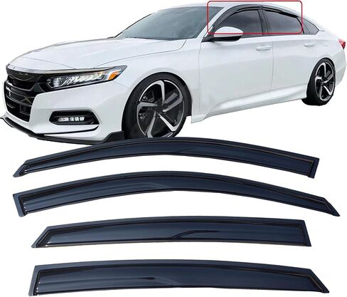 Tape On Window Visor Compatible with 2017-2022 Honda CR-V, Side Vent Window Deflector Rain Guard Shade, Truck Accessories-4pcs in Saudi Arabia