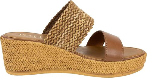 ITALIAN Shoemakers Inessa Womens Platform Wedge Espedrille and Raffia Sandal for Women in Saudi Arabia