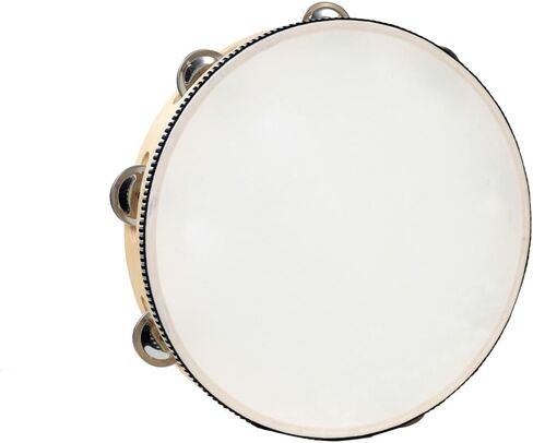 Hand Held Tambourine Drum, 8 inch Hand Held Drum, Bell Birch Metal Jingles, Percussion Gift Musical Educational Drum Instrument, KTV Party (4 Inch) in Saudi Arabia