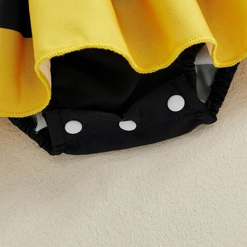 Infant Baby Girl Romper Dress Bee/Ladybug/Cow Ruffle Sleeve Bodysuit Playsuits Cute Newborn Summer Outfit in Saudi Arabia