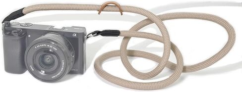 Camera Strap Crossbody Camera Neck Shoulder Strap 127cm Climbing Rope for Photographers Lanyard 10mm Thick - Black in Saudi Arabia