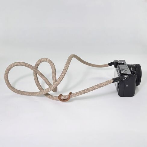 Camera Strap Crossbody Camera Neck Shoulder Strap 127cm Climbing Rope for Photographers Lanyard 10mm Thick - Black in Saudi Arabia