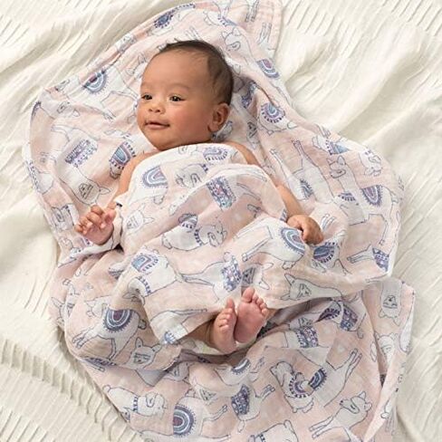 aden + anais Boutique 100% Organic Cotton Muslin Swaddle, Breathable Baby Blanket, Ideal for Boys, Girls, Newborns, Babies & Infants, Receiving Blanket, Soft and Lightweight Wrap, 2 Pack, Sailing Seas in Saudi Arabia